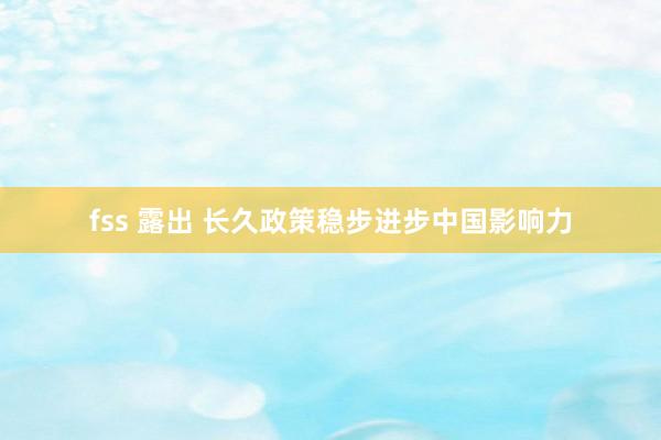 fss 露出 长久政策稳步进步中国影响力