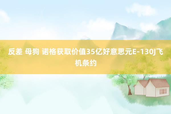 反差 母狗 诺格获取价值35亿好意思元E-130J飞机条约