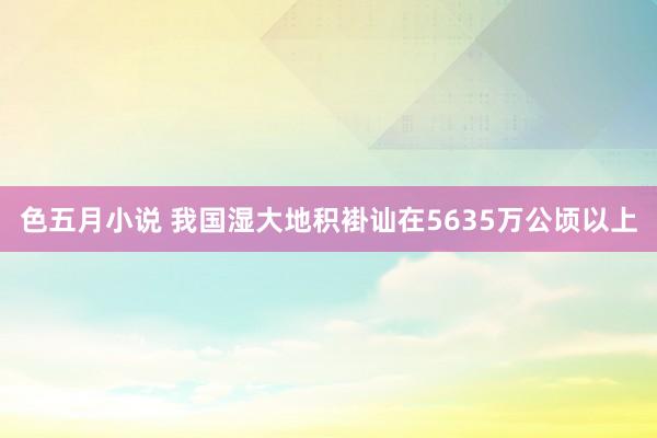 色五月小说 我国湿大地积褂讪在5635万公顷以上
