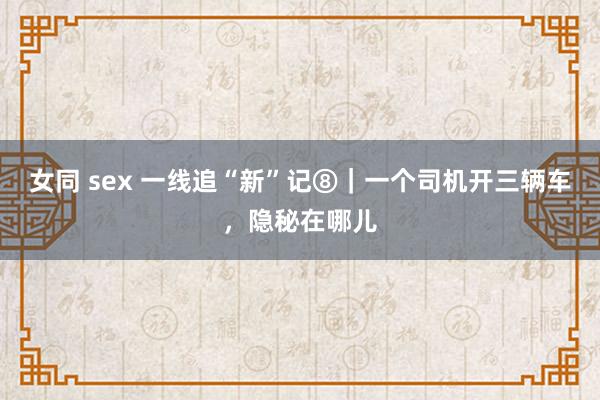 女同 sex 一线追“新”记⑧｜一个司机开三辆车，隐秘在哪儿