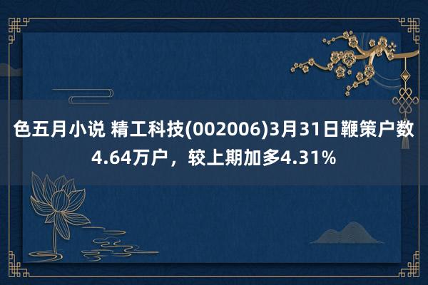 色五月小说 精工科技(002006)3月31日鞭策户数4.64万户，较上期加多4.31%